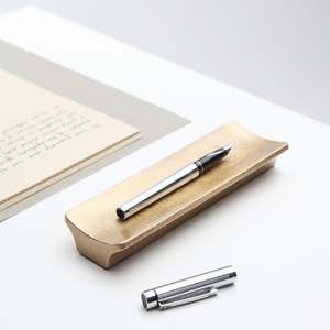 Arc Pen Tray in Brass