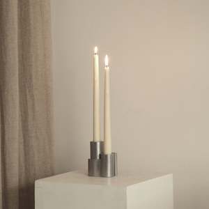 Snug Candle Holder in Aluminium (set of two)