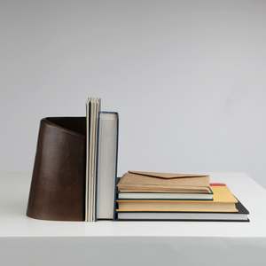 Fold Bookend in Darkened Brass