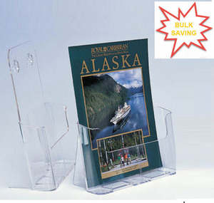 Brochure Leaflet Display Holders Wall Mounted Freestanding: Acrylic Brochure Holder A4 Bulk Deal for 10 units