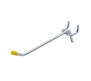 Slatwall Metal Display Acessories: Slatwall / Pegboard Single Chrome Prong 50mm Pack of 25