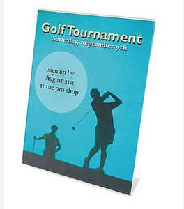 Freestanding Wall Mounted Acrylic Sheet Display Holders L T Base Sizes A3 A6: Acrylic Angled A3 Portrait Holder