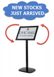 Poster Signage Display Stands: Black A3 Snap Frame Display Stand Landscape/Portrait