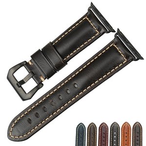 Products: Elegant Classic Style Leather Wristband without Pattern for Apple Watch – Shopmakers