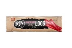 Confectionary: Raspberry Chocolate Logs - RJ’s - 120g – Pack of 3