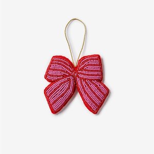 Hanging Pink Beaded Bow
