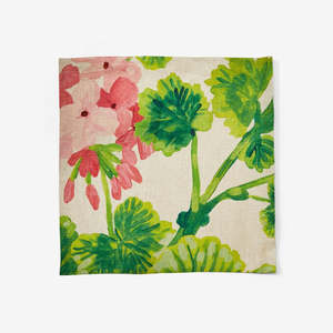 Geranium Linen Napkins, Set of 4