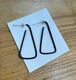 Sterling Silver, Powder Coated Black Triangle Earrings