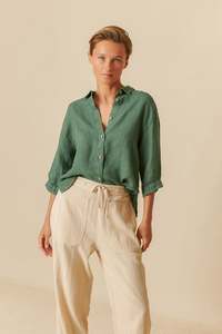 Short Sleeve Linen Shirt