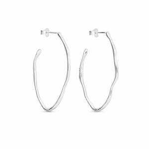 Clara Silver Hoops Oval Large