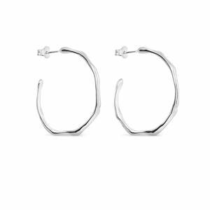 Joidart: Clara Silver Hoops Circular Large