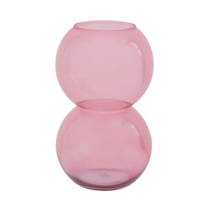 Glass Bulb Vase - Pink