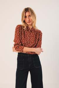 Womenswear: Terracotta Polka Dot