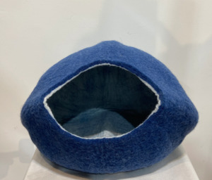 Felted Cat Pods -Cobolt Blue