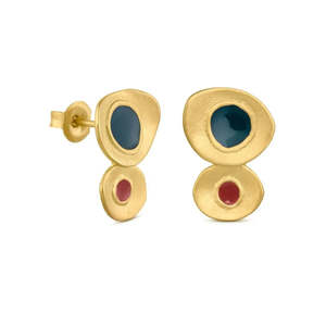 Accessories 2: Favorita Colors Gold Studs- Double