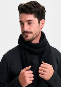 Scarves Snoods: Merinomink - Ribbed Scarf