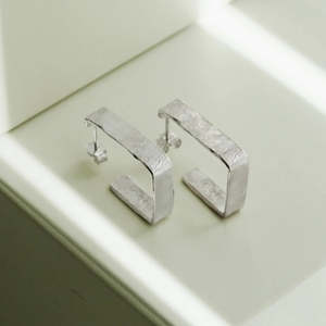 Accessories 2: Lignis Silver-Plated Hoops- Large