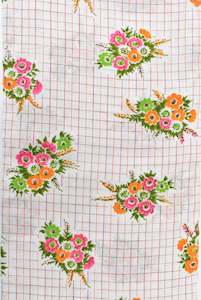 Fabrics: Retro check and floral fabric