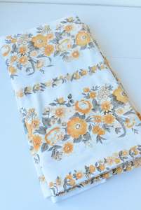 Fabrics: Retro pair of orange floral sheets