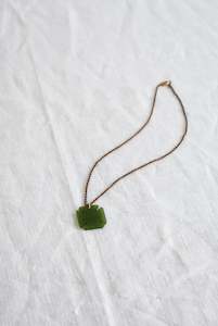 Nz Made: Antique 9ct Gold NZ Jade necklace