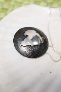 Bob Wyber Contemporary Nz Jewellery Artist: Lake Taupo sterling silver large pendant