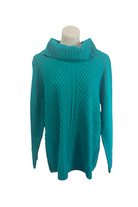 Knitwear: Millers Green turtleneck knit Jumper, L