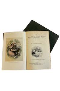 Antique copies of The Novels of Charles Dickens "The Old Curiosity Shop" Volume 1 + 2