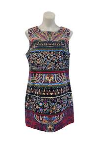 Dresses: Desigual tribal print a-line vest dress, 14/16
