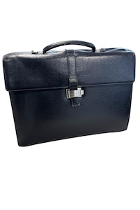 Other Items: Mont Blanc black leather briefcase