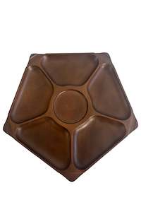 Decor: Lazy Susan wooden divider food platter