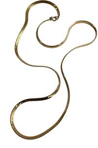 Jewellery: Gold plated S-chain necklace