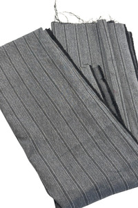 Fabrics: Grey pinstripe fabric