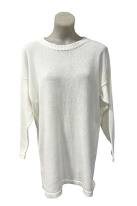 Zecca NZ made white knit mini dress, M