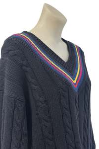 Knitwear: Vintage GAP preppy cable knit sweater, S
