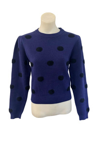 Compania Fantastica navy polka dot jumper, S