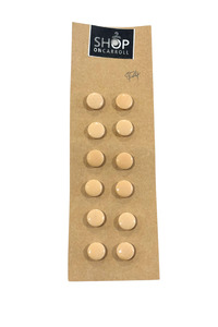 Vintage beige with clear polka dot buttons