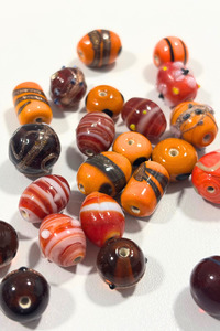 Fabrics: Funky ceramic + glass charms