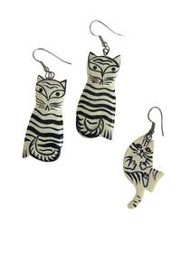 Vintage Retro: Vintage cat earring bundle x3