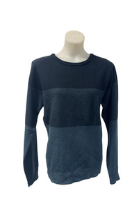 Mens Outerwear: Tarnish shades of blue jumper, S