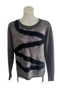 Frontpage: Fate sparkly silver knit jumper, 12