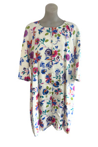 EAST floral linen coat, M NWT
