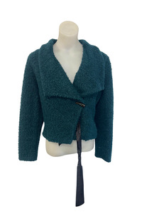 Wool blend wrap jacket, M