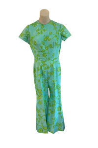 Vintage Retro: Vintage jumpsuit + scarf, S