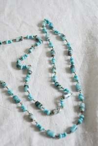 Under 50: Stunning baby blue glass bead necklace