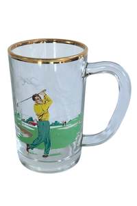 Vintage golf small glass mug