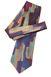 Mens Accessories: Comme Soie NZ made vintage colourful tie