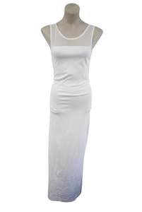 Nz Made: DIIV NZ Designer 100% cotton maxi dress, M/L