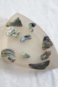 Nz Made: Resin Pāua trinket dish