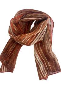 Shades of copper striped scarf