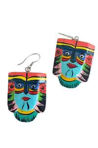 Vintage Retro: Vintage tribal mask earrings